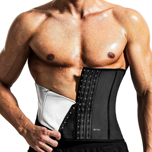 Waist Trainer for Men Waist Trimmer Tummy Control Sauna Sweat Belt Stomach Wrap Lower Belly Fat Back Support